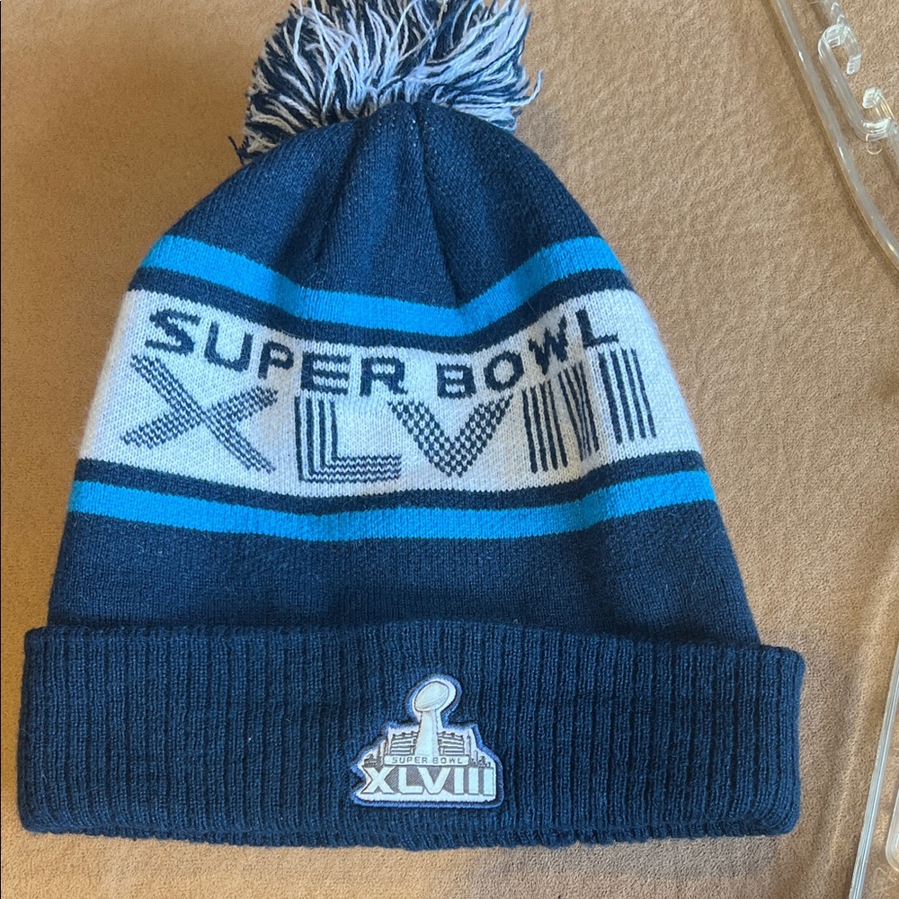 NFL Super Bowl XLVIII Kids Knit Hat - Navy and White